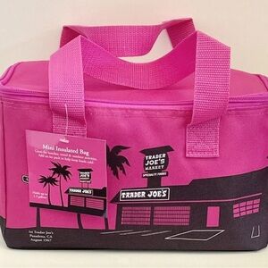 Trader Joe's MINI INSULATED TOTE BAG 1.5 Gallon in the Pink!